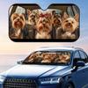 Yorkshire Terrier Driving Sun Visor Foldable Universal Car Windshield Sun Shade UV Protection Heat Insulation Foldable Cover