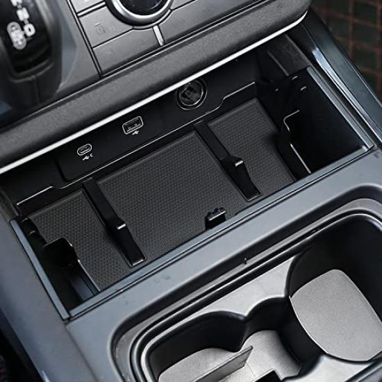 MUMAREN Center Console Storage Box for Land Rover Defender Central Control Storage Custom Interior Storage with Inner Pad and Made of and Stylish