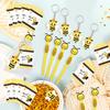 12 Sets Bienen-Partygeschenke enthalten niedlichen Bienen-Schlüsselanhänger, Goodie-Bag-Geschenke, Dankeskarten-Anhänger und Organza-Geschenktüten für Geburtstag