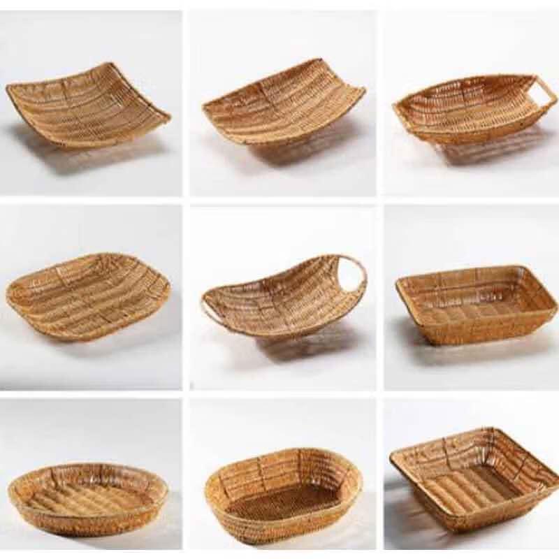 Homeglen Imitationsrattan Snackkorb