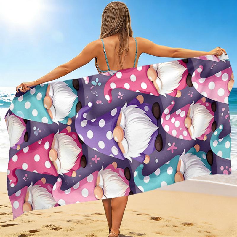 1Pc Gnome Party Beach Towel Quick Dry Multiuse For Beach Pool Gym Yoga Home Travel Christmas Halloween Xmas Gift S157
