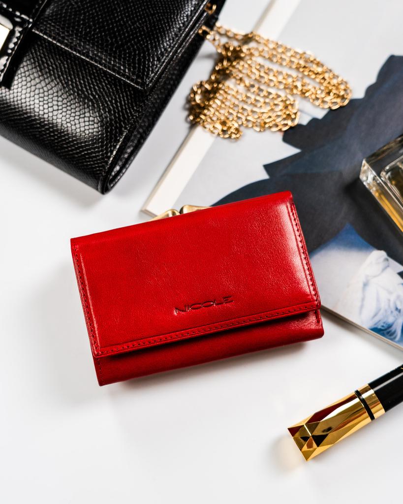 Women's leather wallet F17501 RED