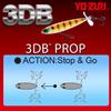 Bass Lure 3DB Prop Floating 90mm Matte Ghost Smelt YO-ZURI Color
