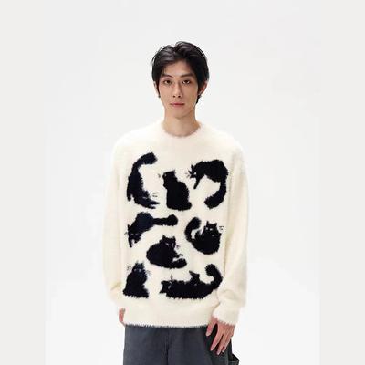 Autumn And Winter New Niche Lazy Style Soft Glutinous Sweater Retro Loose Casual Pullover Knitted Sweater Top Trend