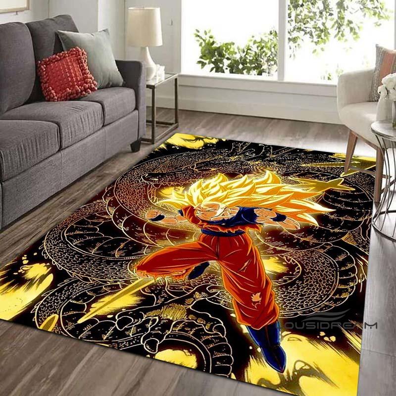 Tappeto Dragon Ball Beerus, Il Dio della Distruzione, Adatto per Camere da Letto, Soggiorni e Balconi; Tappetino Antiscivolo per Pavimenti.