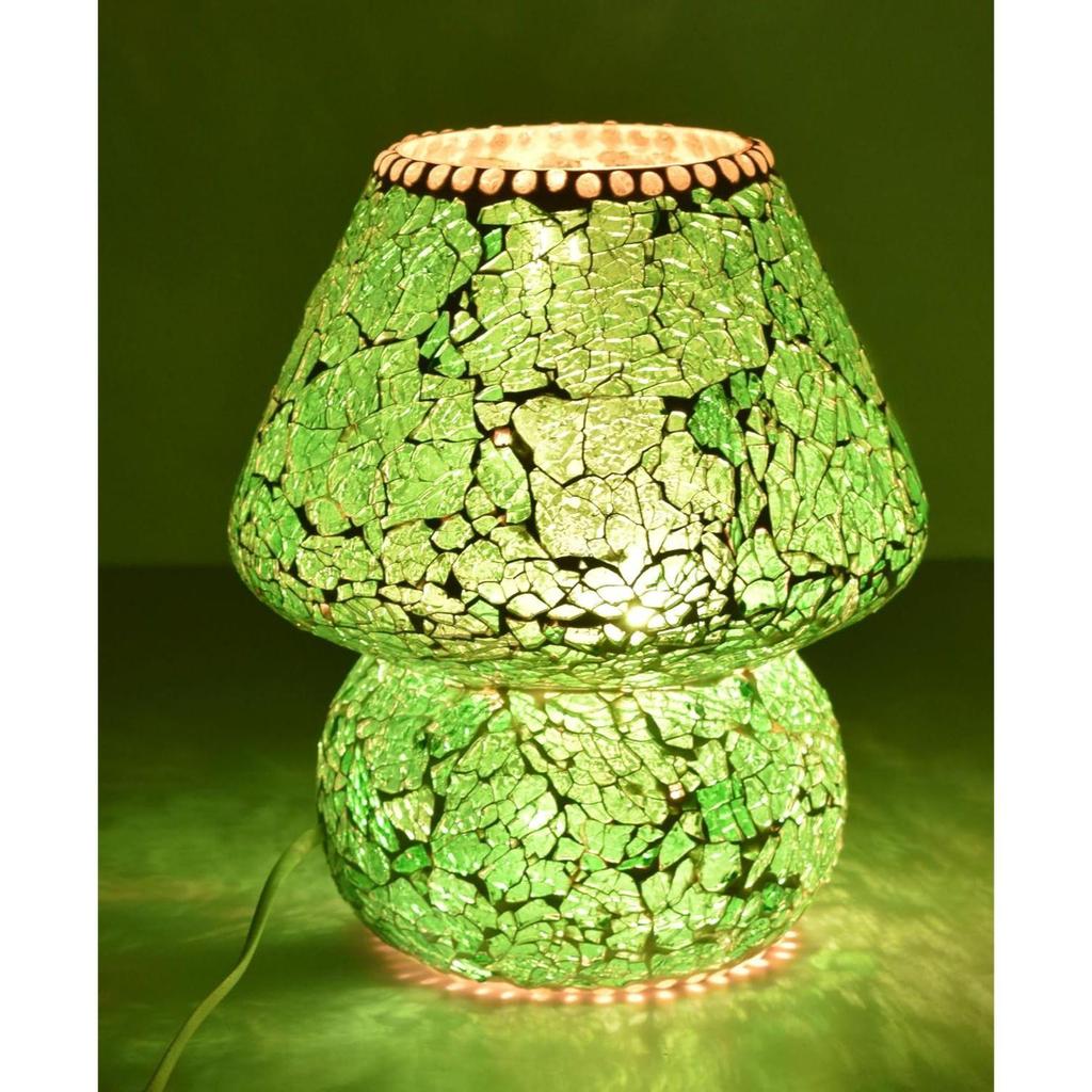 Mushroom Shaped Mosaic Glass Lamp for Home/Office/Festival Decoration (Bulb Not Included) (23 cm)