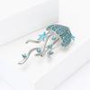 Sparkling Rhinestone Breast Pin Zinc Zinc Alloy Sea Life Pins Trendy Jellyfish Brooches  Unisex