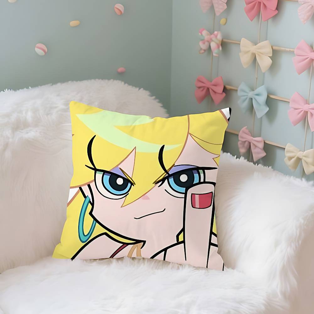 Anime Ppanty And Sstockings Throw Pillow Covers Pattern Cushion Cover Suitable For Sofa Bedroom Car Pillow Cover