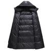 Doudoune d'hiver mi-longue pour homme à dégradé, double fermeture éclair - Style 2025, Épaisse pour l'aventure en montagne enneigée, Mode transfrontalière.