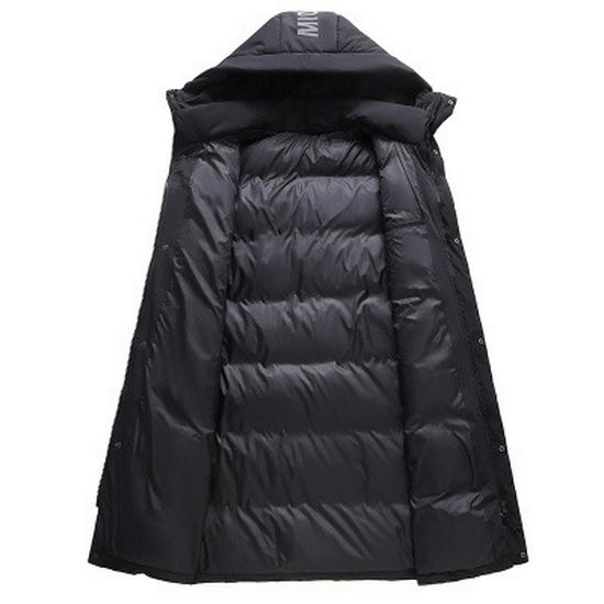 Doudoune d'hiver mi-longue pour homme à dégradé, double fermeture éclair - Style 2025, Épaisse pour l'aventure en montagne enneigée, Mode transfrontalière.