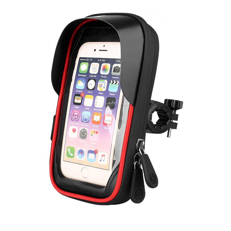 New Bike Mobile Phone Holder Support Handlebar Mount Bag for Samsung iPhone Universal Cell Phone Bracket Stand Bicycle Touch Screen Waterproof Cover