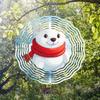Classic Glacier Polar Bear Hanging Wind Chime 3D Kinetic Outdoor Decor for Garden Perfect Gift for Women Mom Grandma Wife Durable Bright Colors