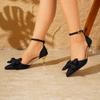 Medium Heel Heels Women Shoes Trend Pointed Toe Butterfly Sandals Women Elegant Dress Weddings Bridal Party Designer Sandals