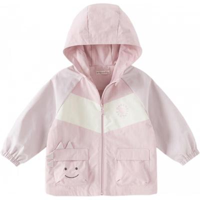 DAVE & BELLA Girls' Spring Outdoor Waterproof Hooded Jacket