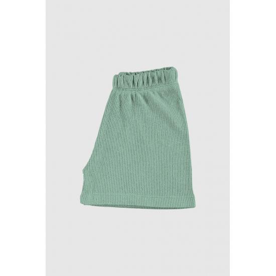 Waffelstrukturierter Shorts-Kinderanzug