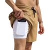 Letní ležérní sportovní šortky s rychleschnoucí vnitřní podšívkou a dvouvrstvými tkanými pánskými šortkami