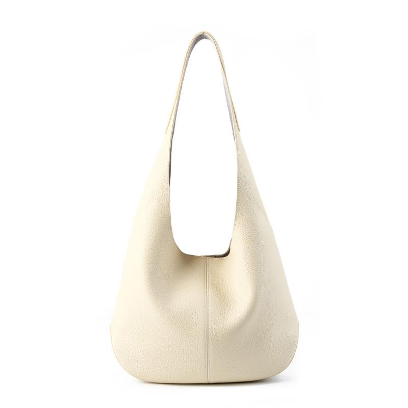 Shoulder Bag Large Capacity Tote Bag First Layer Real Cowhide Bucket Bag Underarm Women's Bag