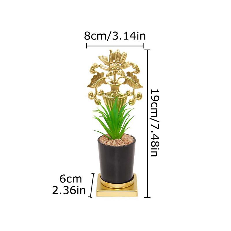 

1PC Green Plant Ornaments Decorative Durable Lightweight Simulated Embellish Gift Atmosphere Iron Elegant Living Room