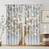 Set Of 2 Popular Curtain Panels Print White Floral Versatile Polyester Without Rod Holiday Kitchen Living Room Perfect For Area
