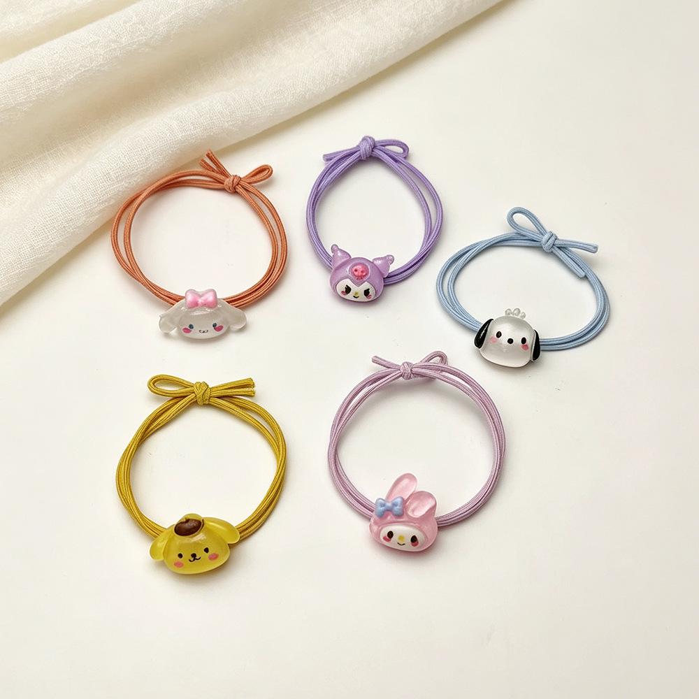 High Elasticity Hair Ties for Girls - Gentle, Durable Rubber Bands for Kids' Ponytails