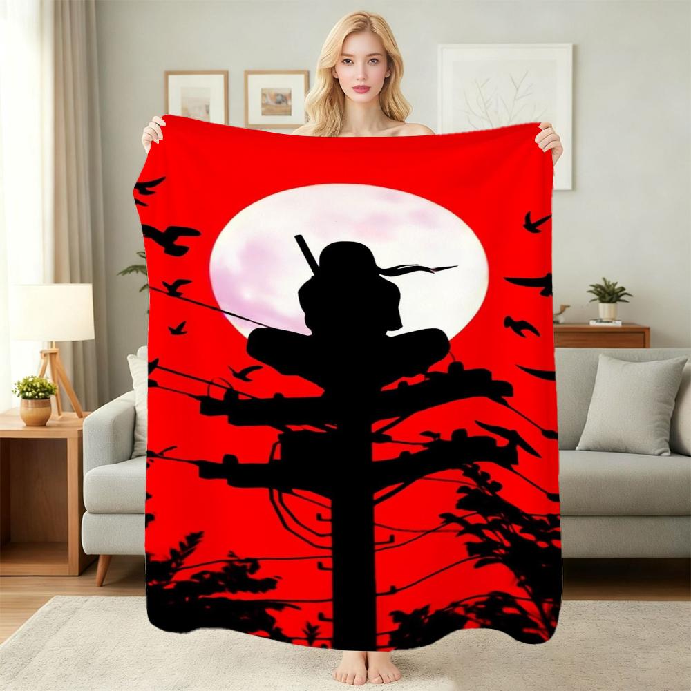 Naruto Pose Anime Printed Blanket Ultra Soft Throw Blanket For Office Sofa Home Decor Halloween Gift