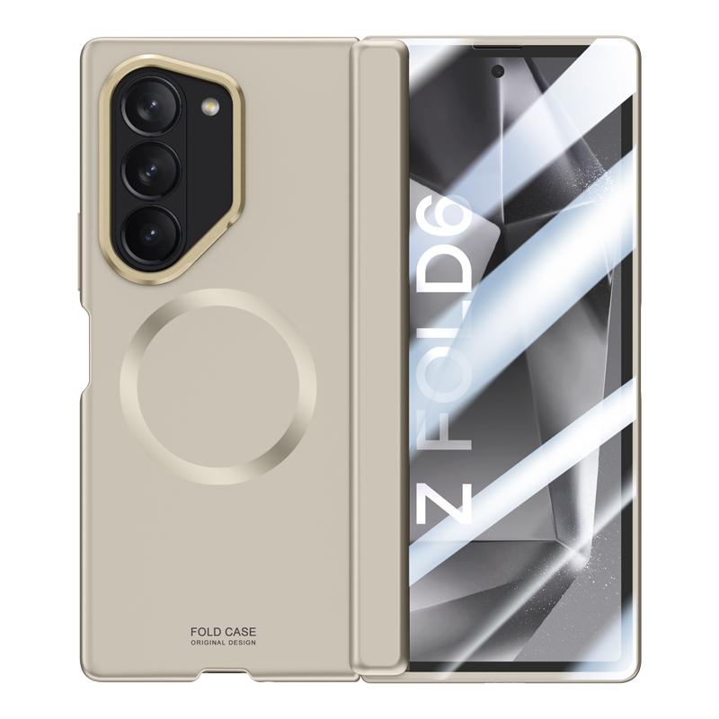 Hard PC Hinge Protection Phone Cover for Samsung Galaxy Z Fold 6 Case with Screen Protector Bracket