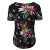 Women's Short Sleeve Tunic Loose Tops Casual Plus Size Tops Pleated Tunic Button Casual Summer Floral Tie Tops For Women