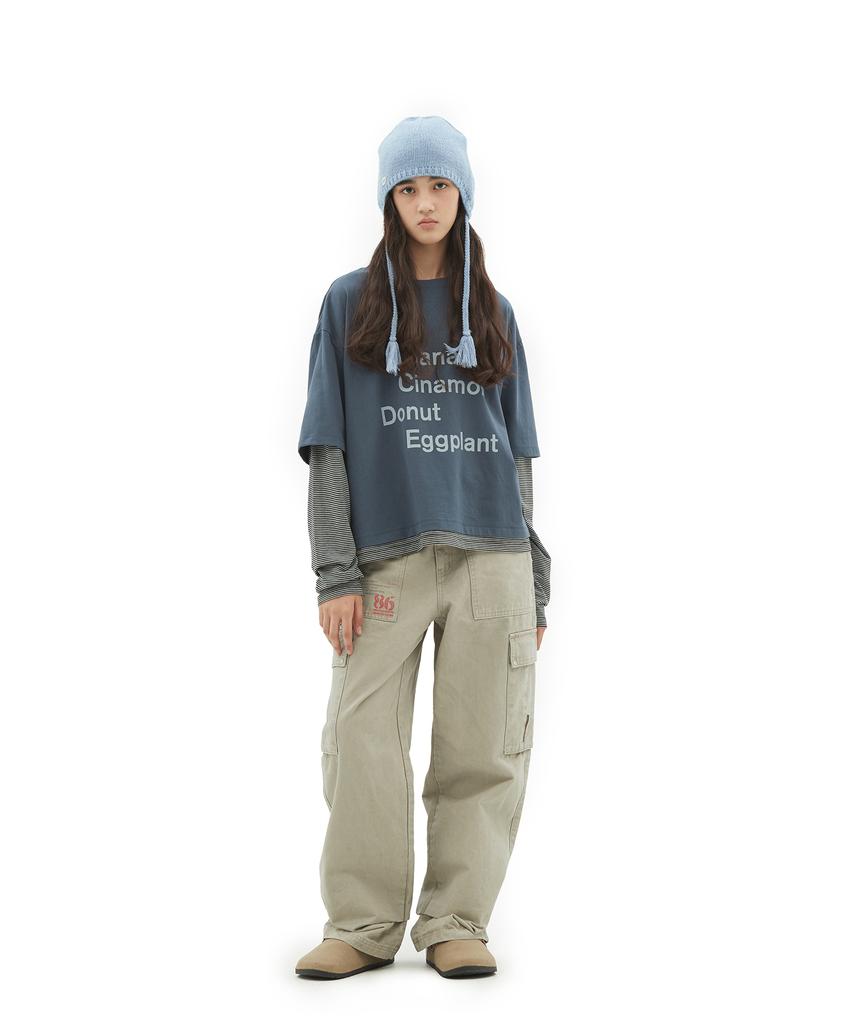 DEFGARMENTS Typo Oversized Layered Long Sleeve [2Color]