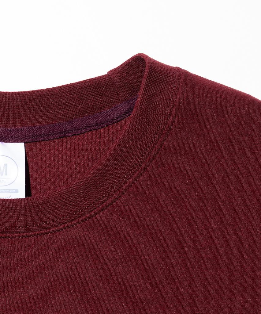 JEMUT Eddy Oversized Short Sleeve T-Shirt Burgundy Kjst2189