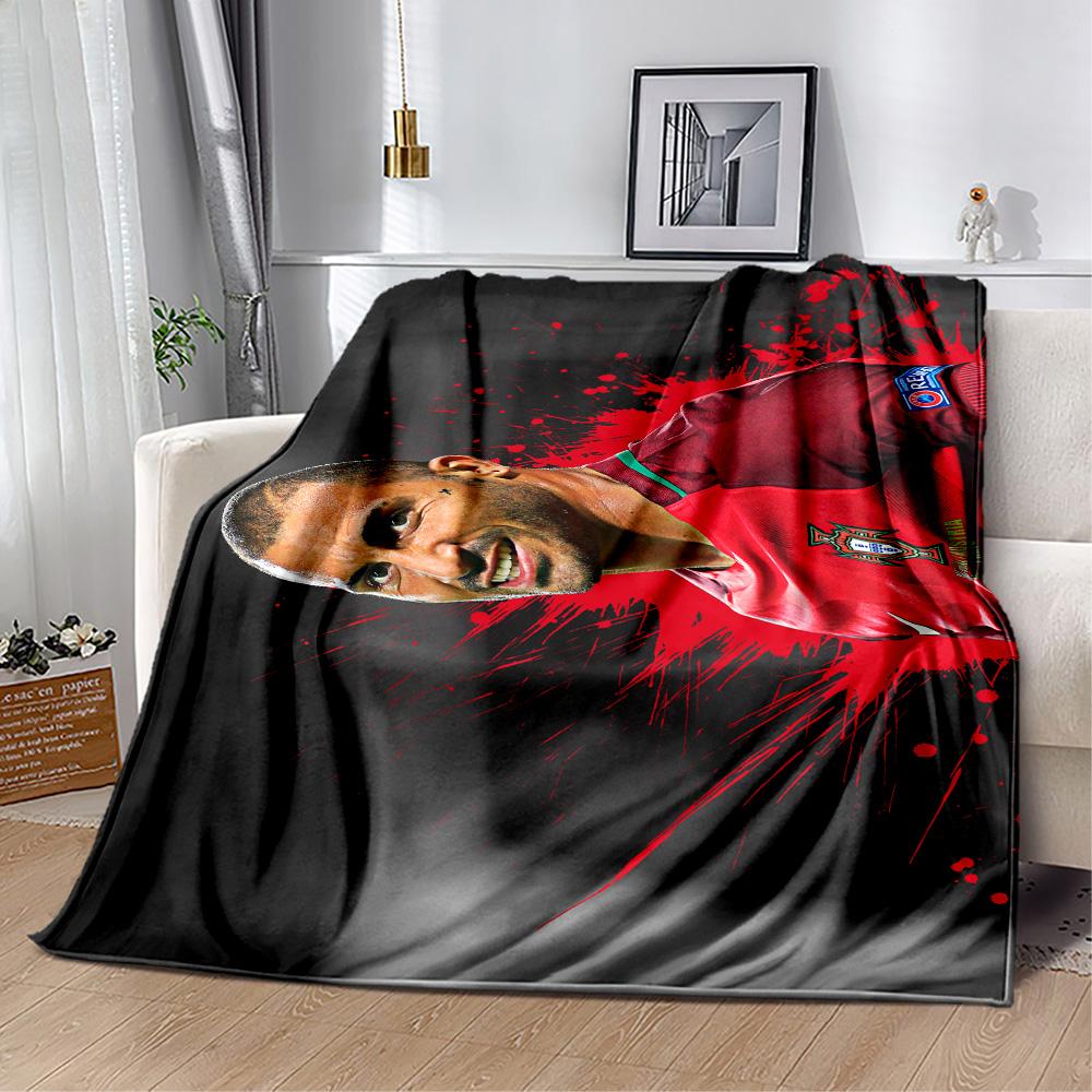 Soccer Player Action Blanket Soft & Cozy Suitable for Office Chair Office Seaside for All Occasions Modern Style Best Holiday Gift for Friends Family