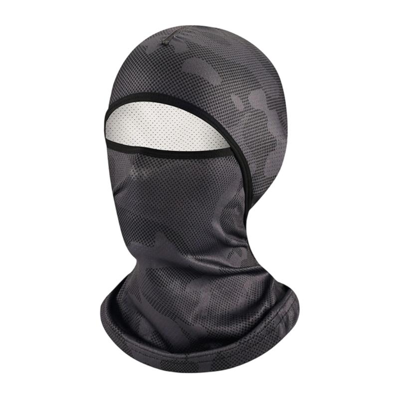 Full Coverage UV Protection Head Cover Quick Dry Ice Silk Fabric Elastic Adjustable Designing for Motorcycle Riding