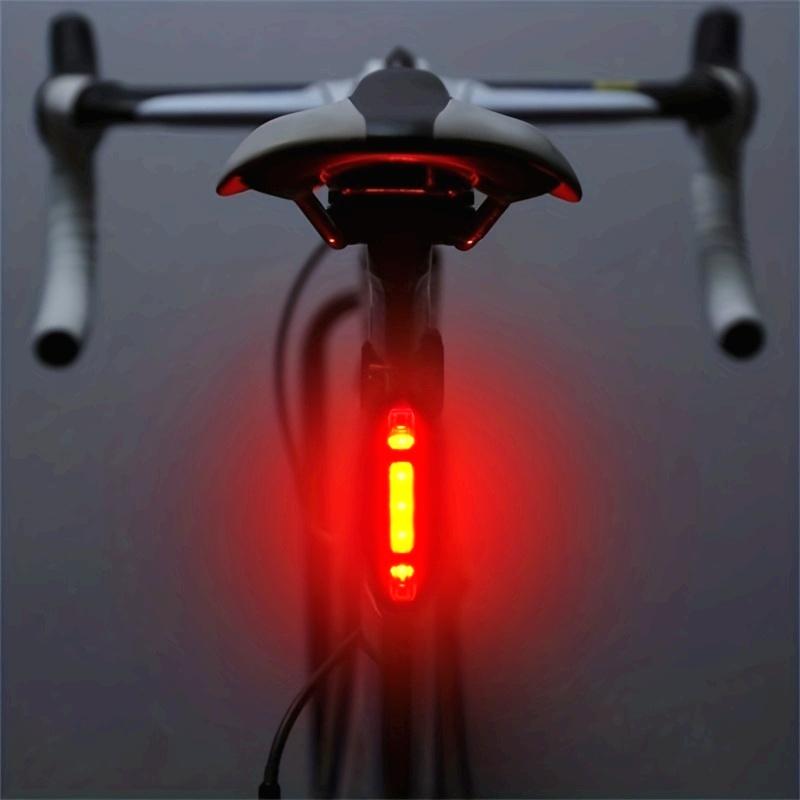 Wiederaufladbares USB-Fahrradrücklicht LED-Sicherheitswarnleuchte Superhell für Nachtfahrten Fahrradzubehör