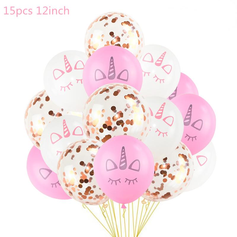 1 Set Einhorn Partyballons Geburtstagsballon Einhorn Dekoration Latex Konfetti Ballon Geburtstagsfeier Dekoration Ballons Kinder