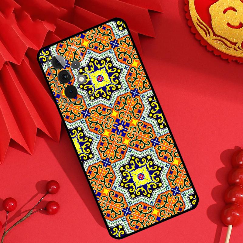 Moroccan Mosai Tile Pattern Case For Samsung Galaxy M21 M31 M35 M12 M13 M14 M15 M06 M16 M36 M56 M53 M32 M52 M55 M34 M54