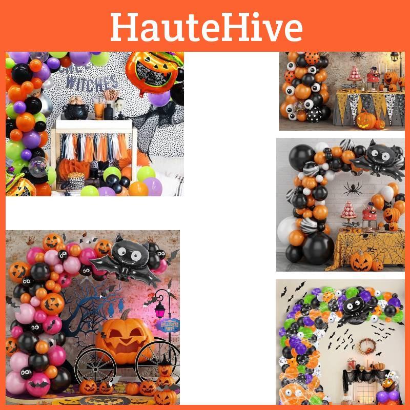 Multicolored Halloween Balloon Arch Kit For Kids Birthday Party Decorations