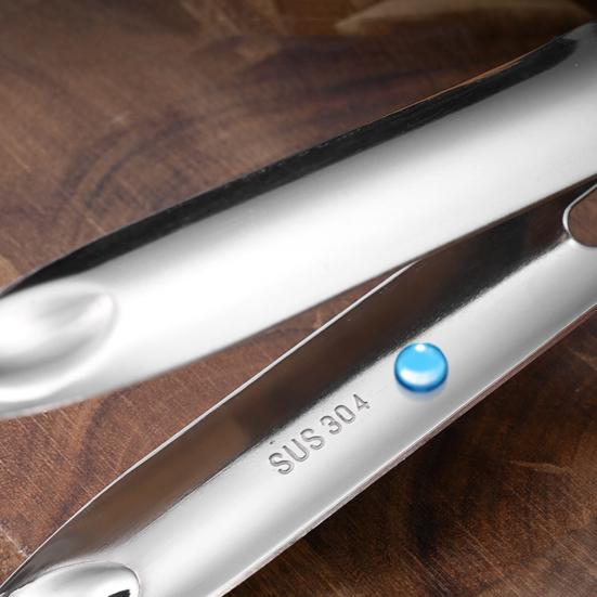 Stainless Steel Food Tongs for Buffet BBQ Long Handle Non-Slip Food Clips Rust-Proof Dishwasher Safe Kitchen Utensils for Seafood Bread Vegetables