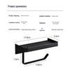 JinguLao Stainless Steel Punch-Free Toilet Paper Holder with Storage Shelf