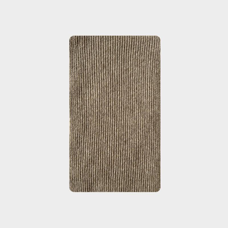 

Classic Striped Wool Blended Solid Color Widened Knitted Scarf for Women in Autumn and Winter with Soft Woolen Scarf 170x25cm