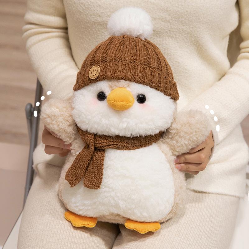 Adorable Penguin Plush Pillow with Hat - Perfect Birthday Gift for Kids