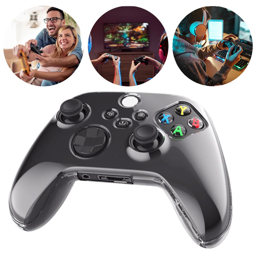 Hard Protective Case Anti-Slip Handle Shell Shockproof Transparent Skin Housing Case for Xbox Series X/S Controller  Accessories