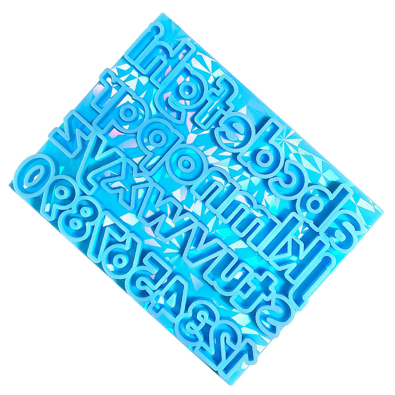 Iridescents Alphabets and Number Sturdy Silicone Molds Accessory for Resin Crafting Supplies Holographics Jewelry 1 синий