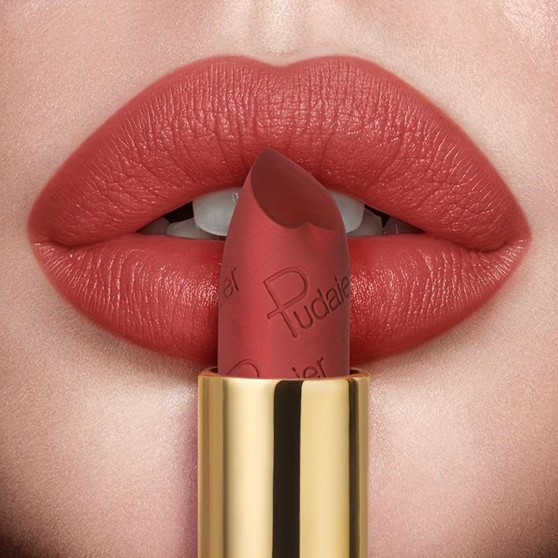 Rouge à lèvres mat velours brumeux, imperméable et résistant à la sueur avec une application facile de la couleur, gloss à lèvres portable look de maquillage parfait