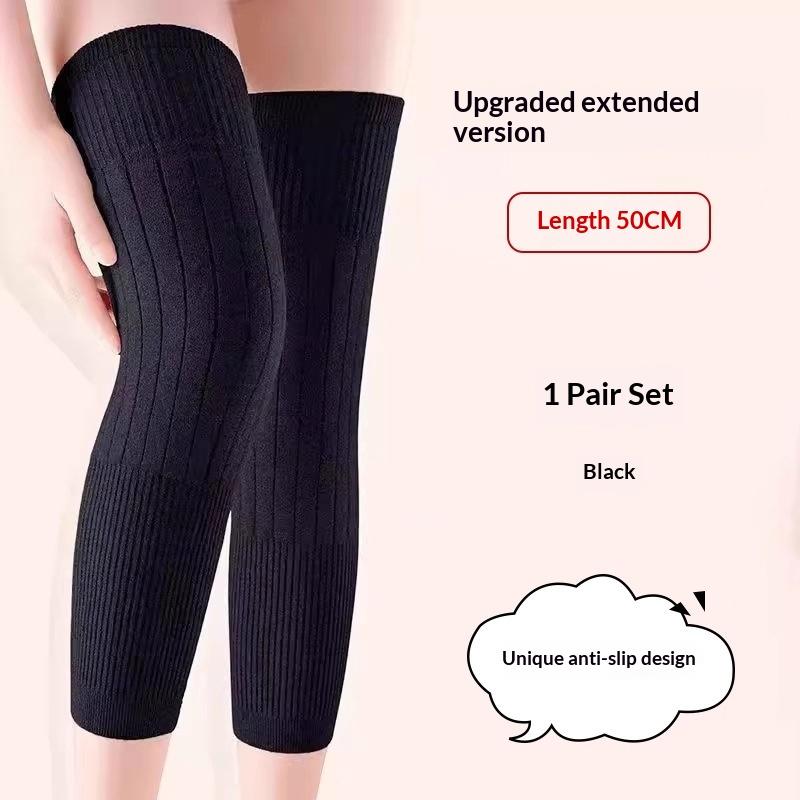 1 Paar dicke, warme Knieschoner aus Wolle, Beinschutz aus Kaschmir, wind- und kältedicht, Beinwärmer für Damen und Herren