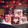 WTEMPO Valentine's Day Gift Boxes with Heart Shaped Design Clear Window DIY Foldable Printed Paper Packaging Boxes Wedding Party Supplies Gift Giving