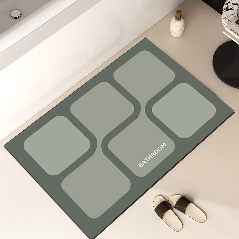 Bathroom Shower Room Moisture-wicking Mat Diatom Mud Mat Toilet Door Entry Cushion Restroom Fast-dry Non-slip Carpet