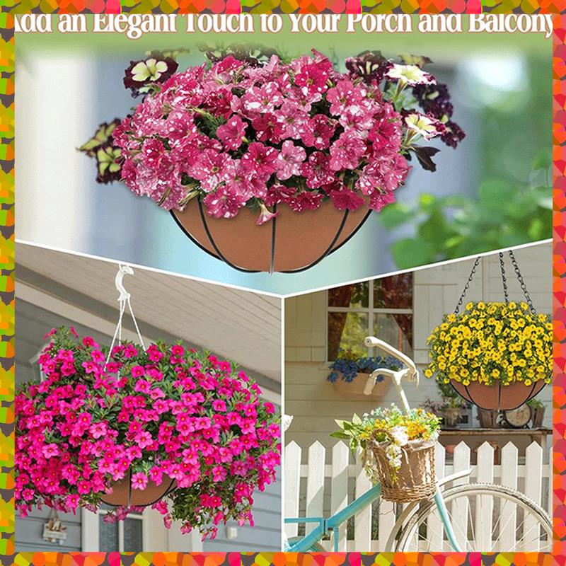 Promotion! 3PCS Landscape Felt Hanging Basket Liners For Indoor And Outdoor Flower Arrangements - Round Planter Inserts