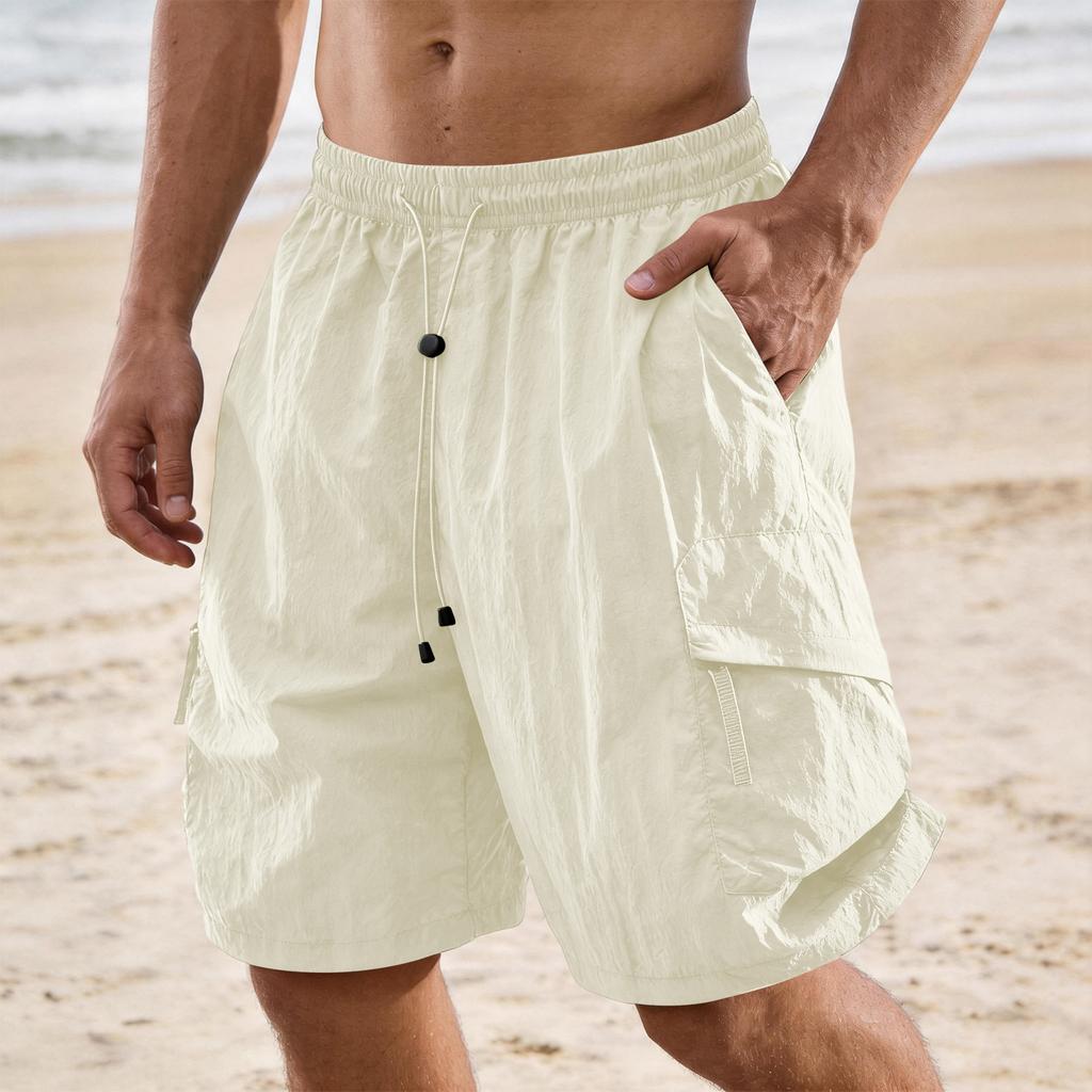 Men's Casual Quick-drying Shorts, Work Pants, Five-pocket Pants, Outerwear , Athletic Straight-leg Pants, Beach Pants