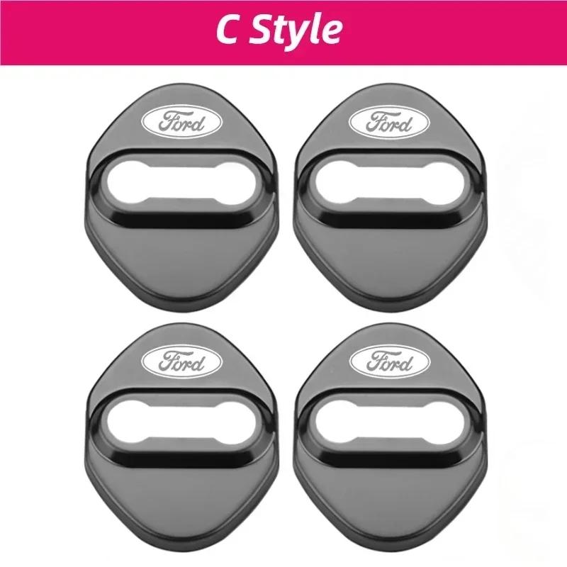 snpwz4 4Pcs Car Door Lock Logo Cover Decals for Ford Fiesta Focus Kuga Explorer Mondeo S-MAX Edge Taurus Territory Escort Escape