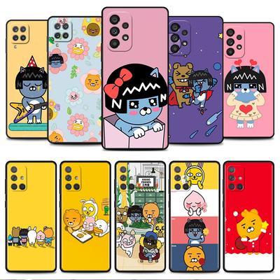 Case For Samsung Galaxy A52 A12 A32 A51 A21s A71 A13 A53 A22 A31 A72 A03 A02s A41 Black Phone Shell Kakao Friends