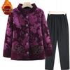Women's Winter Velvet-Padded Jacket for Elderly Ladies (60-80 Years)